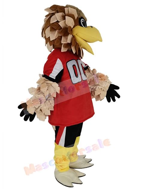 Atlanta Falcons Freddie Falcon Mascot Costume in Red Jersey Animal