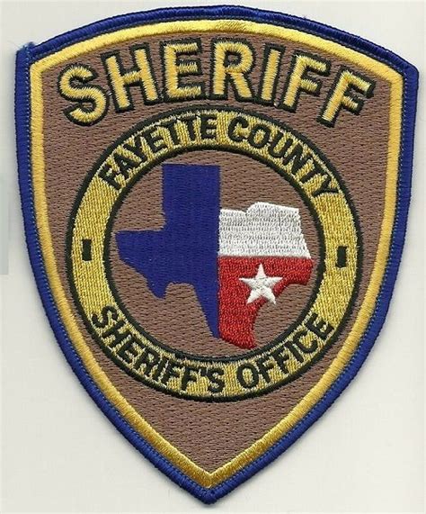 Fayette county Sheriff TX | Texas police, Police patches, Fire badge