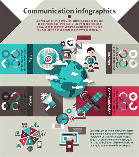 Communication Infographics Set 435519 Vector Art at Vecteezy