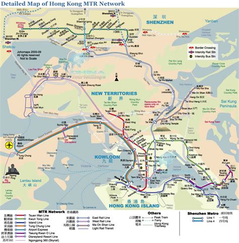 Hong Kong MTR Network Map, Hong Kong MTR Stations