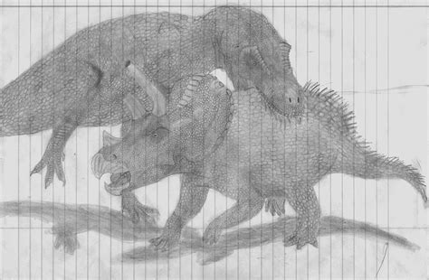 Triceratops vs Tyrannosaurus sketch by T-rexHunter2000 on DeviantArt