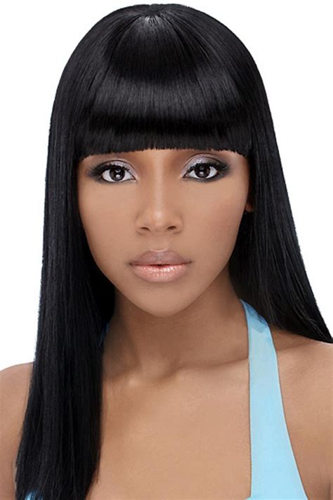 Black Hairstyles with Weave and Bangs | Behairstyles.com