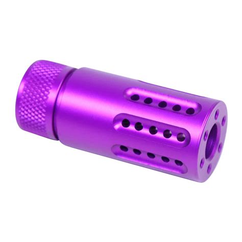 Guntec USA AR-15 Micro Slip Over Barrel Shroud With Multi Port Muzzle Brake (Anodized Purple ...