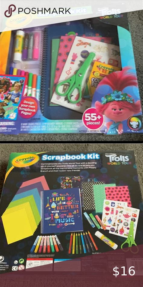 Crayola Trolls World Tour Scrapbook Kit | Scrapbook kits, Scrapbook ...