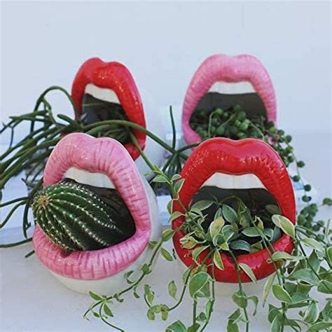 Pink & Red Lips Planter Lips Ceramic Planter Open Mouth - Etsy in 2022 | Green decor, Decor ...