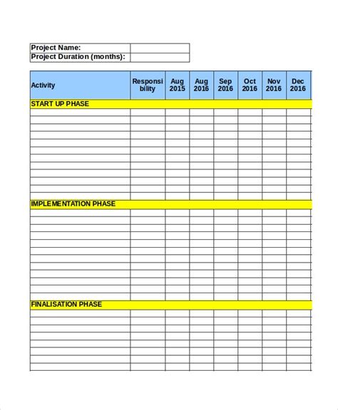 Excel Project Template - 16+ Excel Documents Download