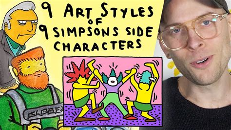 Drawing The Simpsons in 9 Different Art Styles - YouTube