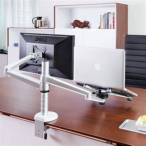 Adjustable Laptop & Monitor Dual Desk Mount Bracket - Thingy Club