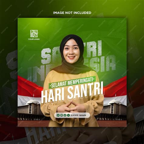 Premium PSD | Hari Santri Poster Flyer Template Design Islamic Party Indonesian Muslim Day