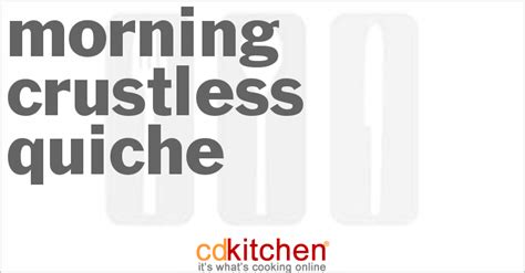 Morning Crustless Quiche Recipe | CDKitchen.com