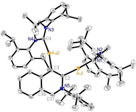 X‐ray crystal structure of vicinal diaurated alkene 3. The counter... | Download Scientific Diagram