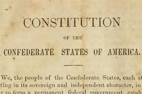 The Constitution of the Confederate States March 11 1861 - Sons of Confederate Veterans ...