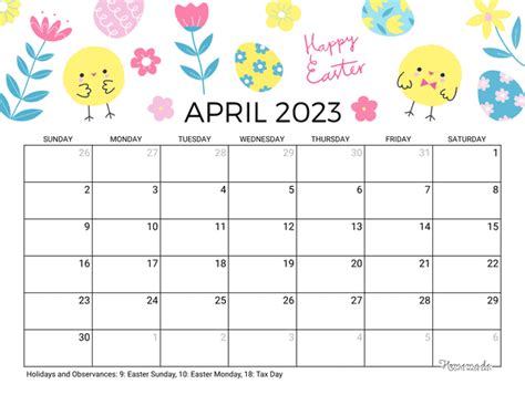 April Calendar Printable, Calendar For April, Free Printable Calendar ...