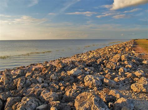 Lake Okeechobee Sunset Near Loxahatchee, Florida Stock Photo - Image of rocks, freshwater: 113069314