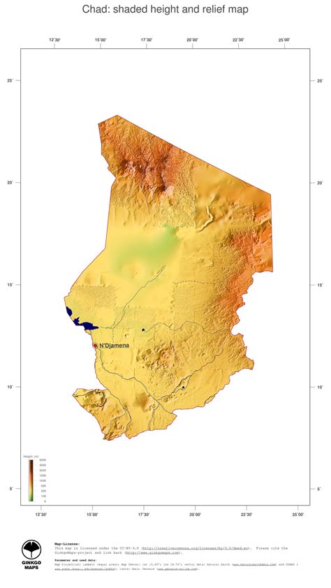 Map Chad; GinkgoMaps continent: Africa; region: Chad