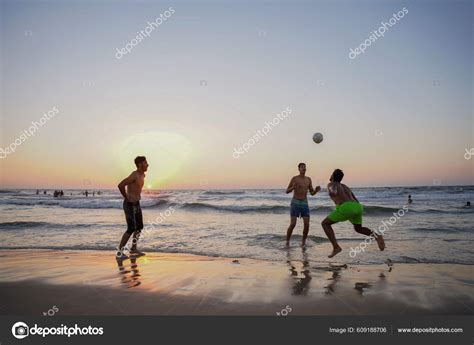 Palestinians Play Sands Beach Sunset Gaza September 2022 Gaza Palestine ...