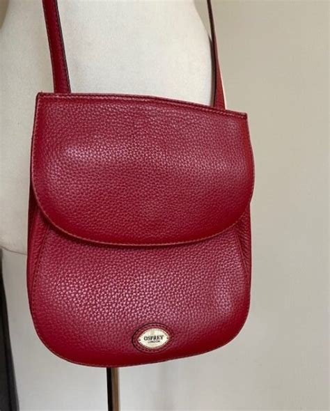 Osprey Red Leather Crossbody Bag - Ilkley Dress Agency