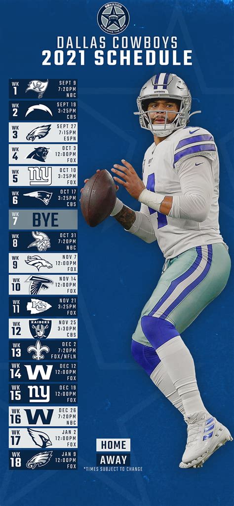 Get your 2021 Dallas Cowboys schedule, cowboys 2021 schedule HD phone ...