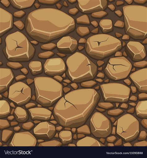 Cartoon stone texture in brown colors seamless Vector Image