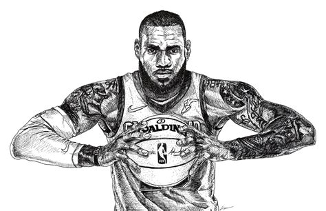 Lebron James Sketch at PaintingValley.com | Explore collection of ...