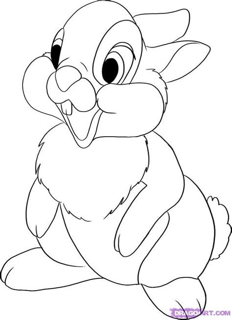 how to draw thumper from bambi step 7 | Girl Scout ideas | Pinterest ...