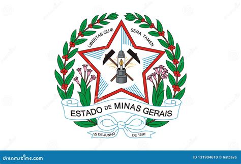 Flag of Minas Gerais, Brazil Stock Illustration - Illustration of national, state: 131904610