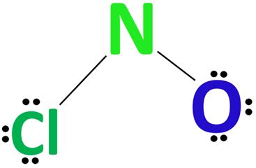 NOCl Lewis structure, molecular geometry, bond angle, hybridization