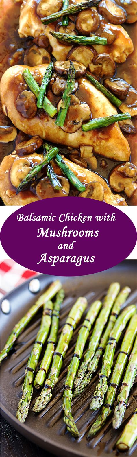 Balsamic Chicken with Mushrooms and Asparagus - Fitness Food Diva ...