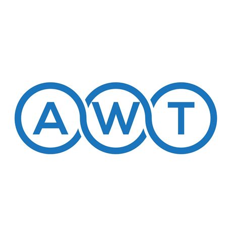 AWT letter logo design on white background. AWT creative initials ...