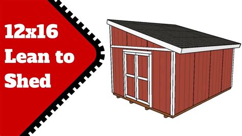 Lean to shed plans 12x16 download ~ melyn shed garage