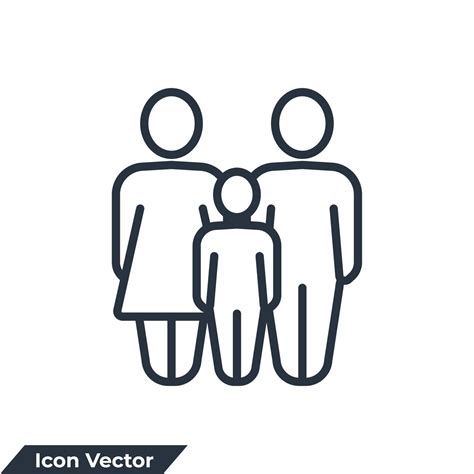 family icon logo vector illustration. Parents symbol template for ...