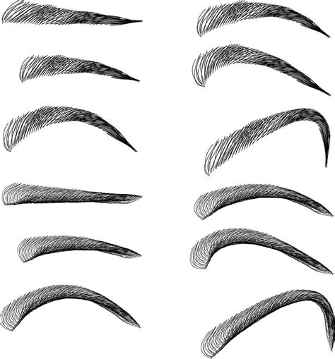 Printable Eyebrow Tattoo Stencils – Free download and print for you.