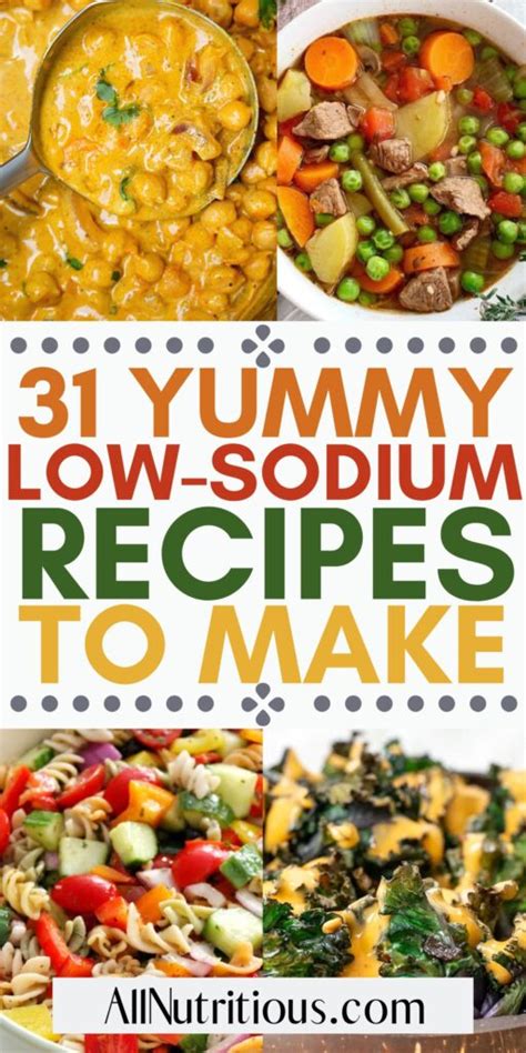 31 Low Sodium Recipes That Taste Good - All Nutritious