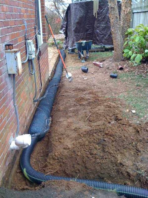 Foundation French Drain Installation