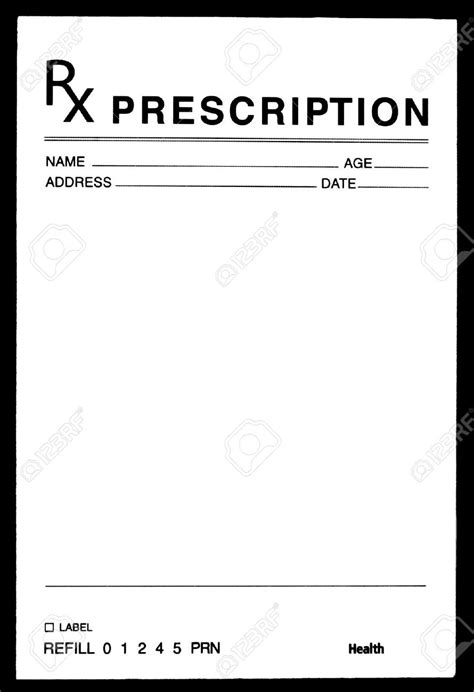 Free Download Blank Prescription Label Template – Inver Template - Free Printable Prescription ...