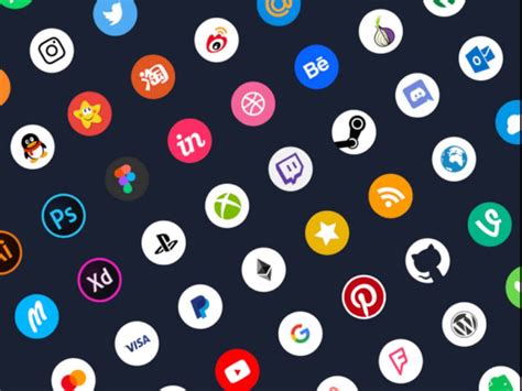 Social Icons Pack - Free XD Resource | Adobe XD Elements