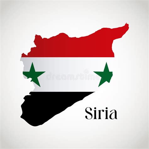 Syria map with flag stock vector. Illustration of world - 269864776