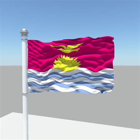 Kiribati flag 3D model | CGTrader