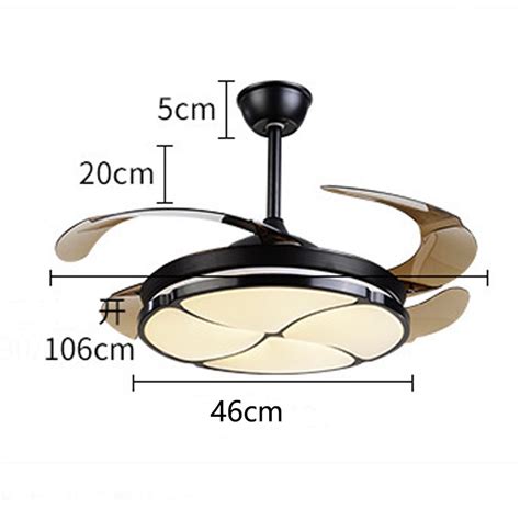 Modern Ceiling Fan Light Invisible Blade Retractable Fan – Pensber