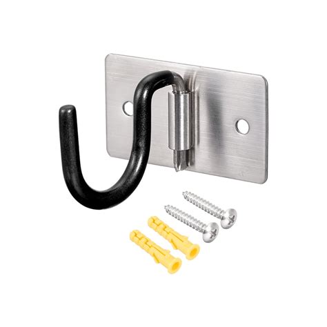 Wall Hooks Mop Broom Holder Organizer Stainless Steel Wall Mount Hook S-type Black for Kitchen ...