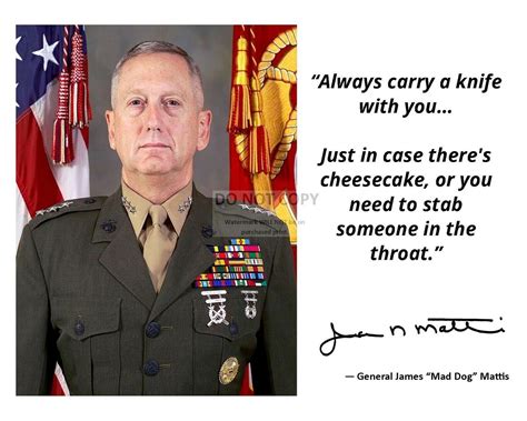 GENERAL JAMES "MAD DOG" MATTIS QUOTE w/ FACSIMILE AUTOGRAPH 11X14 PHOTO ...