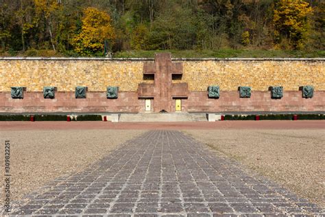 Suresnes France, view on the World War 2 memorial at Fort Mont Valerian, a high symbolic ...