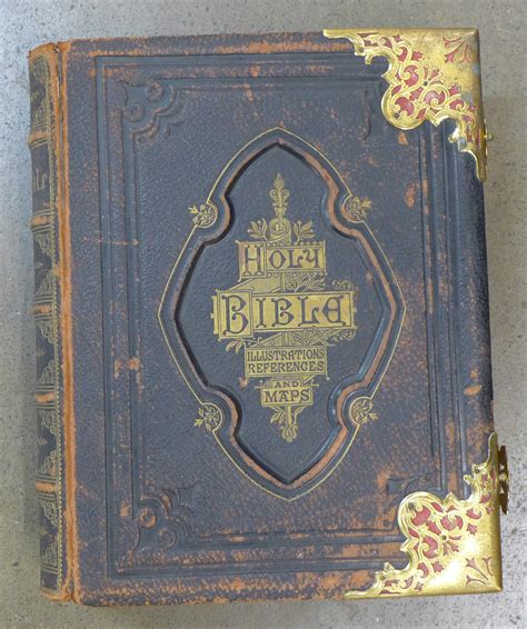 A family Holy Bible, with illustrations, references and maps, gilt ...