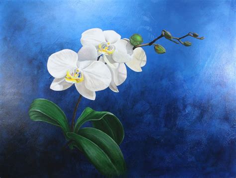 Paint realistic orchids in acrylic | Orchids painting, Flower art painting, Floral painting