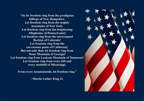 "From every mountainside, let freedom ring." ~Martin Luther King Jr.