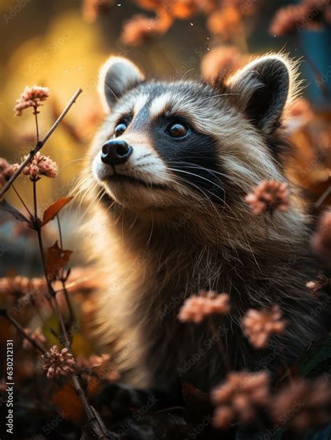 Raccoon in its Natural Habitat, Wildlife Photography, Generative AI Stock Photo | Adobe Stock