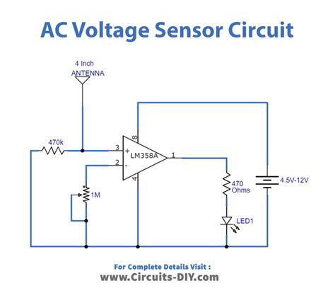 Non-Contact AC Voltage Sensor Using LM358