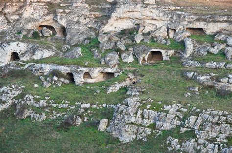 Palaeolithic caves. Matera. Basilicata. — Stock Photo © milla74 #4774448