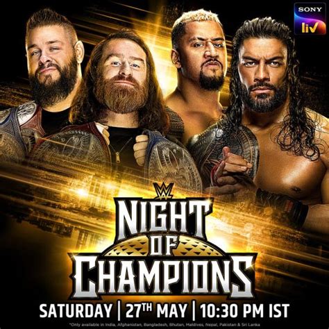 WWE Night Of Champions 2023 Live On Sony Sports Ten 1 , Sony Sports Ten ...