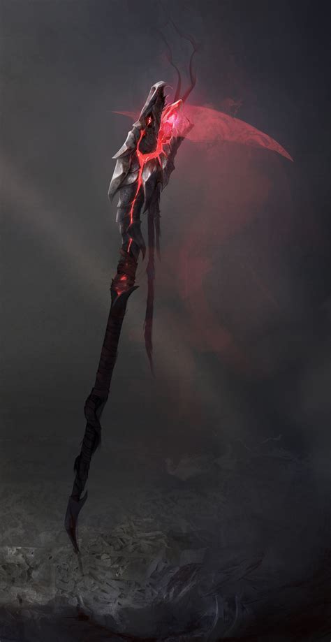 a demonic looking stick with red light coming out of it's back end, on ...